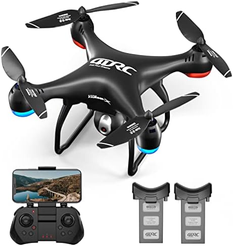 4DRC F1 GPS 4K Drone with Camera for Adults, FPV 5G WiFi FPV RC Quadcopter Beginners,with Auto Return Home, Altitude Hold and GPS Follow Me, Waypoint Fly,2 Batteries, 30 Mins Long Flight,Black