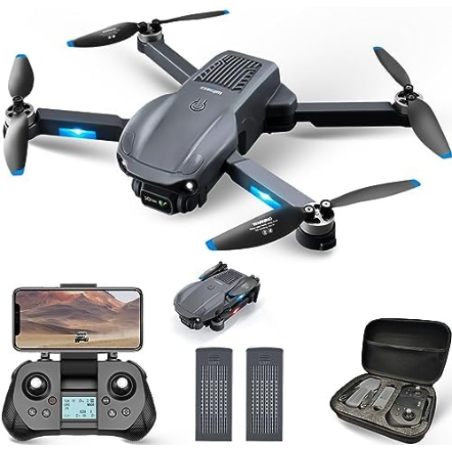 4DRC F12 GPS Drone with camera for Adults 4K 5G wifi FPV Live Video HD Camera,RC Quadcopter for Kids beginners with Brushless Motor, Return Home, GPS Follow Me, Carrying Case,2 Battery