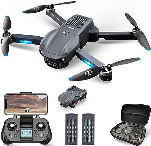 4DRC F12 GPS Drone with camera for Adults 4K 5G wifi FPV Live Video HD Camera,RC Quadcopter for Kids beginners with Brushless Motor, Return Home, GPS Follow Me, Carrying Case,2 Battery