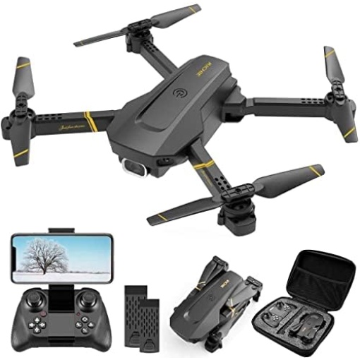 4DV4 Drone with 1080P Camera for Adults Kids,HD FPV Live Video RC Quadcopter for Beginners Helicopter Toys Gifts,Altitude Hold, Waypoints,3D Flip,Headless Mode,2 Batteries and Carrying Case