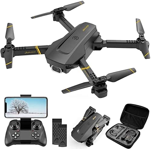4DV4 Drone with 1080P Camera for Adults Kids,HD FPV Live Video RC Quadcopter for Beginners Helicopter Toys Gifts,Altitude Hold, Waypoints,3D Flip,Headless Mode,2 Batteries and Carrying Case