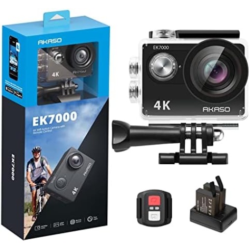 AKASO EK7000 4K30FPS 20MP Action Camera Ultra HD Underwater Camera 170 Degree Wide Angle 98FT Waterproof Camera Support External Microphone