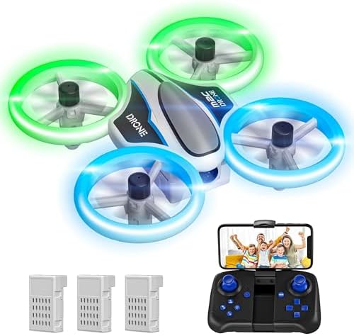 AVIALOGIC M2C Mini Drone for Kids with 1080P HD FPV Camera, Small Portable Indoor RC Quadcopter with LED Light, Remote Control Cool Toys Gifts for Teen Boys Girls Beginners