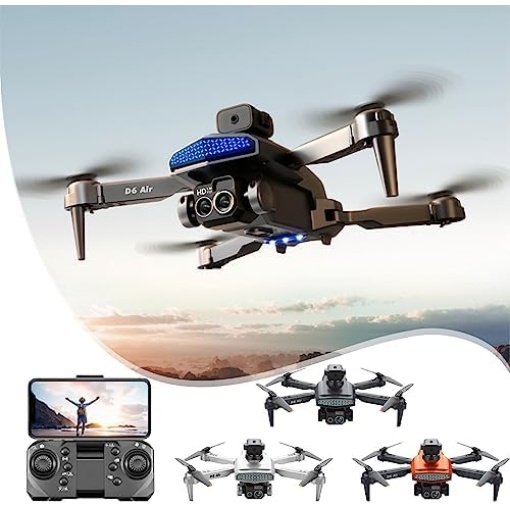 Aerial Photography Drone - Foldable Drone Toy - Remote Control Quadcopter With Dual 4K HD FPV Camera, Altitude Hold, Headless Mode And One 𝐊𝐞𝐲 Start - Gifts For Kids