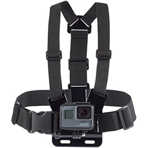 Amazon Basics Adjustable Chest Mount Harness For GoPro Camera (Compatible with GoPro Hero Series), Black