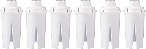 Amazon Basics Replacement Water Filters for Pitchers, Compatible with Brita, 6-Pack