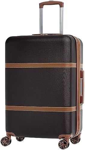 Amazon Basics Vienna Spinner Suitcase Luggage - Expandable with Wheels - 26.7 Inch, Black