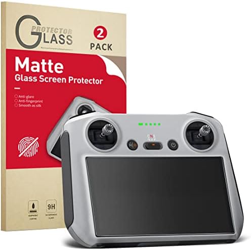 Ambison [2 Pack] DJI Mini 3 Pro Matte Glass Screen Protector, Anti-Glare/Smooth as Silk/HD Clear Compatible with DJI Mini 3 Pro/Mavic 3 Pro/Air 3/Air 2S RC/RC 2 Remote Controller Accessories
