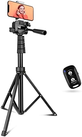 Aureday 67" Phone Tripod&Camera Stand, Selfie Stick Tripod with Remote and Phone Holder, Perfect for Selfies/Video Recording/Vlogging/Live Streaming
