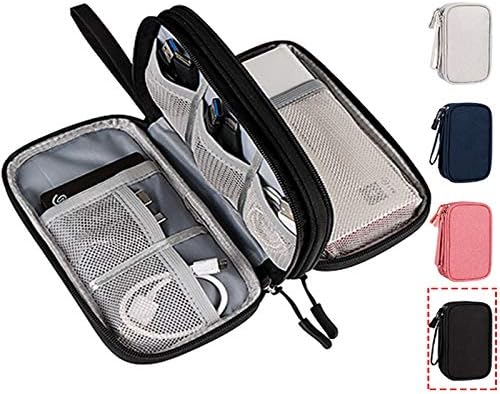 CAOODKDK Electronics Accessories Organizer Pouch Bag, Travel Universal Organizer for Cable, Charger, Phone, SD Card, Business Travel Gadget Bag