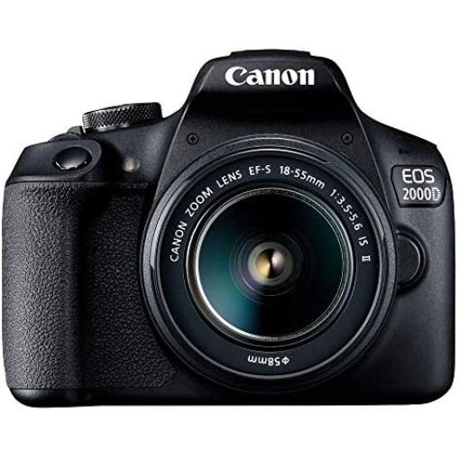 Canon EOS 2000D (Rebel T7) DSLR Camera + 18-55mm III Kit (Renewed)