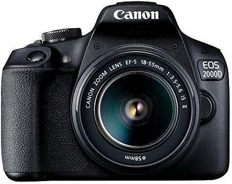 Canon EOS 2000D (Rebel T7) DSLR Camera + 18-55mm III Kit (Renewed)