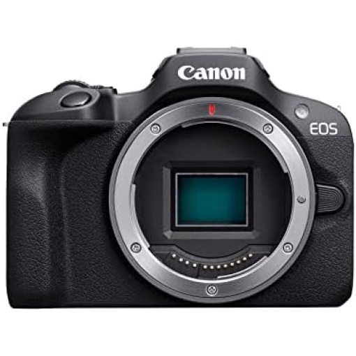 Canon EOS R100 Mirrorless Camera, RF Mount, 24.1 MP, DIGIC 8 Image Processor, Continuous Shooting, Eye Detection AF, Full HD Video, 4K, Small, Lightweight, Wi-Fi, Bluetooth, Content Creation