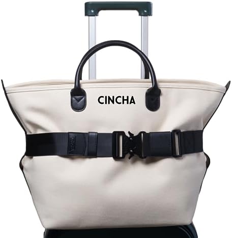 Cincha Travel Belt for Luggage - Stylish & Adjustable Add a Bag Luggage Strap for Carry On Bag - Airport Travel Accessories for Women & Men - As Seen on Shark Tank (Black)