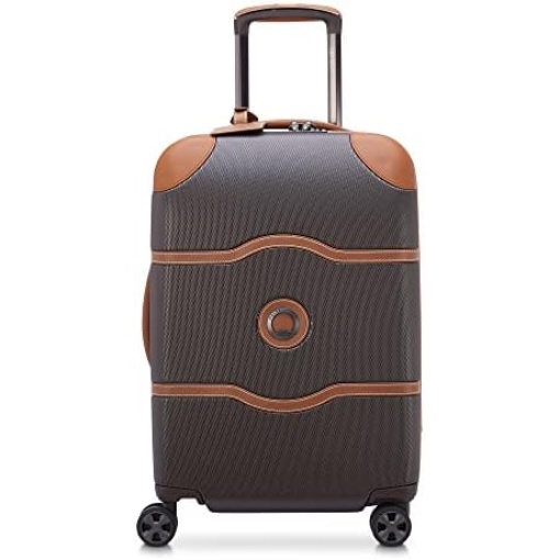 DELSEY Paris Chatelet Hardside 2.0 Luggage with Spinner Wheels, Chocolate Brown, Carry-on 21 Inch