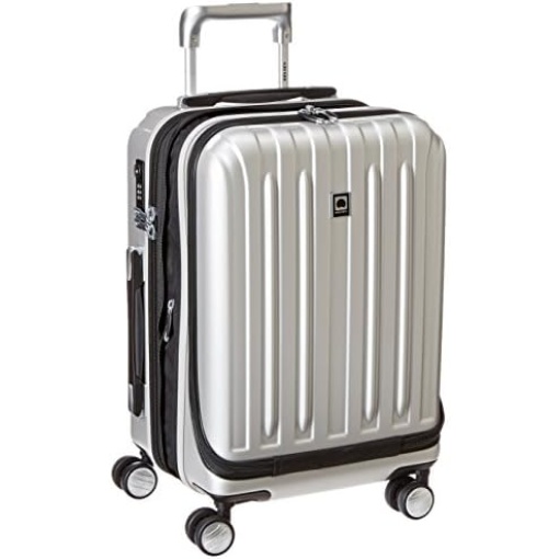 DELSEY Paris Titanium Hardside Expandable Luggage with Spinner Wheels, Silver, Carry-On 19 Inch