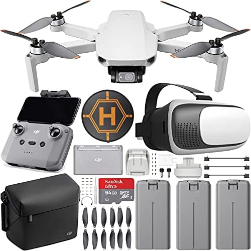 DJI Mini 2 Drone 4K Video Quadcopter Fly More Combo (Renewed) + FPV Headset Bundle