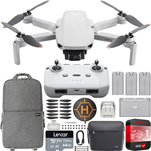 DJI Mini 2 SE Camera Drone Quadcopter Fly More Combo with RC-N1 Remote Controller,QHD Video,10km Transmission,Under 249g,Auto Pro Shots Bundle Deco Gear Backpack +Accessories (E1DJIMINI2SEFMC)