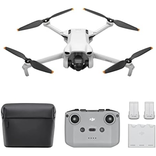 DJI Mini 3 Fly More Combo - Lightweight and Foldable Mini Camera Drone with 4K HDR Video, 38-min Flight Time, True Vertical Shooting, and Intelligent Features