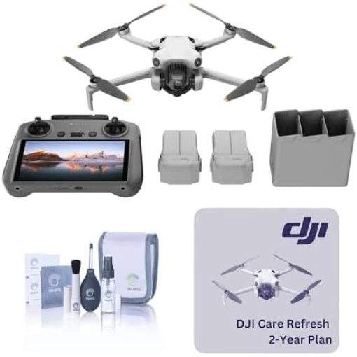 DJI Mini 4 Pro Drone Fly More Combo, Bundle with Care Refresh 2-Year Plan