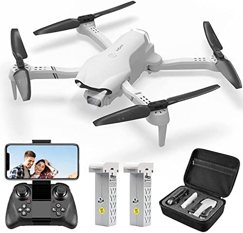 DRONEEYE 4DF10 Drone with 1080P Camera for Adults,RC Quadcopter with WiFi FPV Live Video for Kids Beginners,Trajectory Flight,App Control,3D Flips,Altitude Hold,2 Batteries,Carrying Case