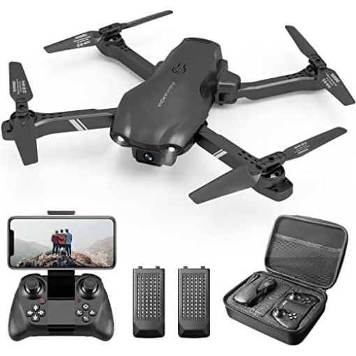 DRONEEYE 4DV13 Drone with 1080P HD FPV Camera for kids Adults, Foldable Mini RC Quadcopter With Waypoint, Functions,Headless Mode,Altitude Hold,Gesture Selfie,3D Flips,Beginners Toys Gifts