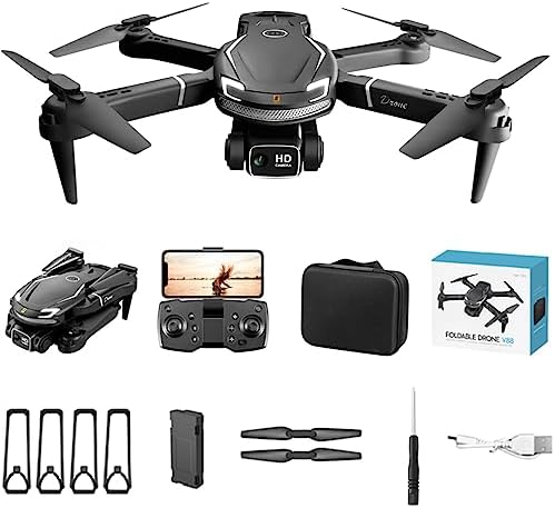 Drone With Camera For Adults, Drone With Dual 4k Hd Camera Remote Control Toys Gifts For Boys Girls With Altitude Hold Headless Mode(Black)