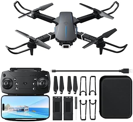 Drones with Camera for Adults Beginners Kids, Foldable Drone with 1080P HD Camera, RC Quadcopter - FPV Live Video, Altitude Hold, Headless Mode, One Key Take Off/Landing, APP Control