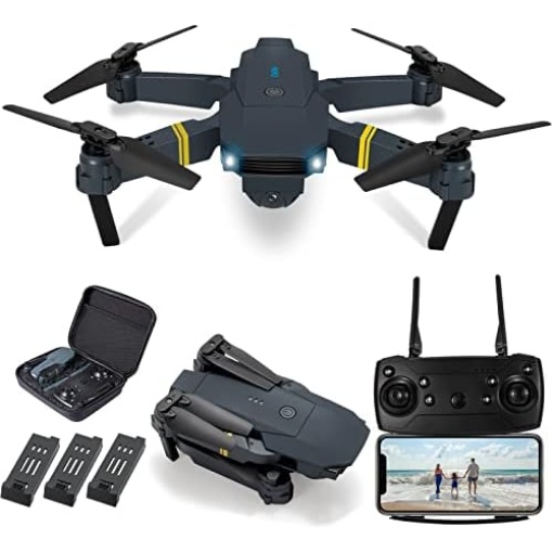 Drones with Camera for adults/Kids/Beginners Foldable 4K Drone with 1080P HD Camera RC Quadcopter, WiFi FPV Live Video, Altitude Hold, One Key Take Off/Landing, 3D Flip. Gifts for Girls/Boys