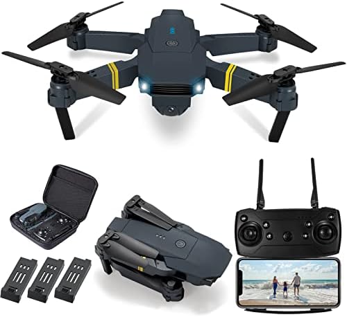 Drones with Camera for adults/Kids/Beginners Foldable 4K Drone with 1080P HD Camera RC Quadcopter, WiFi FPV Live Video, Altitude Hold, One Key Take Off/Landing, 3D Flip. Gifts for Girls/Boys