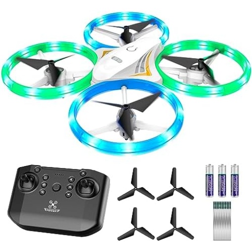 DyineeFy Mini Drone for Kids, Small Colorful Led Quadcopter with Altitude Hold, Headless Mode, 360° flip, and Auto Return Home, RC Drone Easy for Beginner Flying, Kids' Gift Toy for Boys and Girls