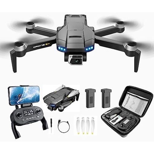 Dynoson GPS Drones with 4K Camera for Adults beginner, 2 Batteries for 50 Minutes Long Flight Time, 5G FPV and Long Control Range RC Quadcopter with Brushless Motors,Optical Flow ,Auto Return,Follows me,Include 2 Batteries