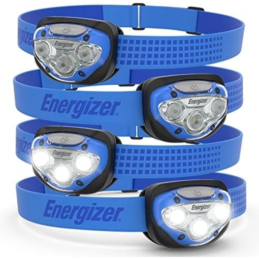 Energizer LED Headlamps PRO (4-Pack), IPX4 Water Resistant Headlamps, High-Performance Head Light for Outdoors, Camping, Running, Storm, Survival, (Batteries Included)