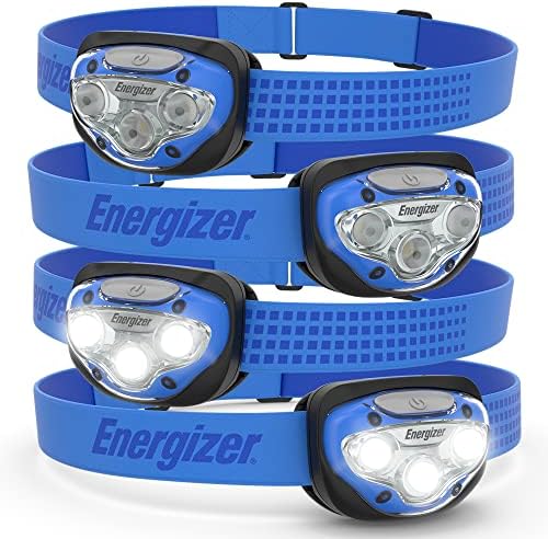 Energizer LED Headlamps PRO (4-Pack), IPX4 Water Resistant Headlamps, High-Performance Head Light for Outdoors, Camping, Running, Storm, Survival, (Batteries Included)