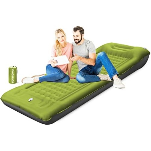 FAQIUQI Sleeping pad,Sleeping pad for Camping,5" Thick Camping Mattress,Comfortable self Inflating Camping pad, Camping Sleeping Pads,Light weightcamp air Mattress,Easy to use with Built-in Pump