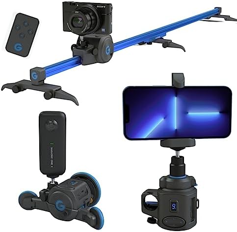 Grip Gear Directors Set - Includes Motor + Sliders + Camera Dolly + 360 Panoramic Mount – Motorized/Manual Camera Slider and Motion Control, Compatible with Mirrorless, Smartphones & Action cams