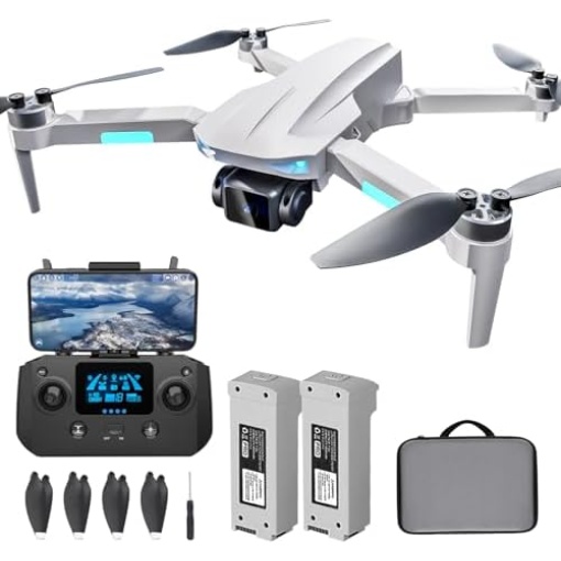 HHD Drones with Camera for Adults 4K: Designed for Beginners, Ultra-Stable Flight, Dual Batteries, Easy-to-Use GPS, Real-Time Transmission, and 2 Sets of Replacement Blades