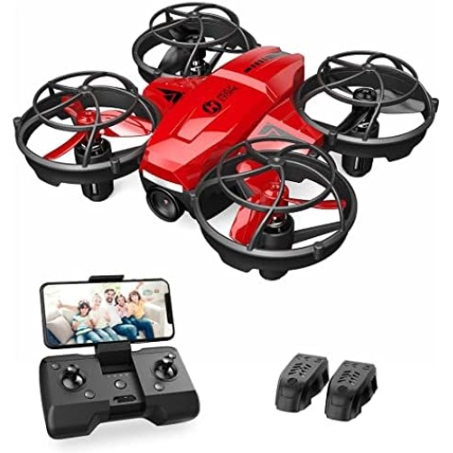 Holy Stone HS420 Mini Drone with HD FPV Camera for Kids Adults Beginners, Pocket RC Quadcopter with 2 Batteries, Toss to Launch, Gesture Selfie, Altitude Hold, Circle Fly, High Speed Rotation