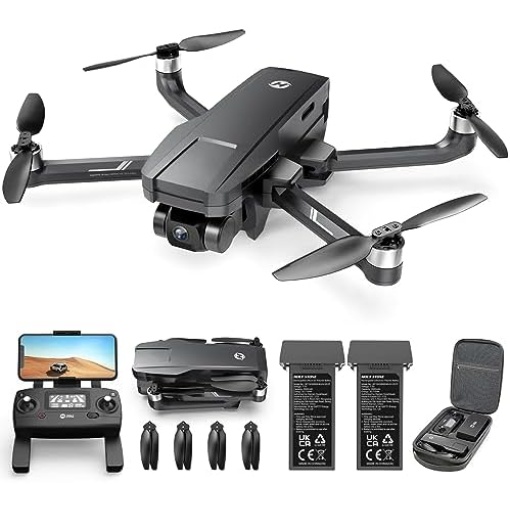 Holy Stone HS720G 2-Axis Gimbal Drones with 4K EIS Camera, 2 Batteries 56-Min Flight Time, Brushless Motors, GPS Auto Return, Video Transmission, Mini Foldable Drone for Beginners Adults