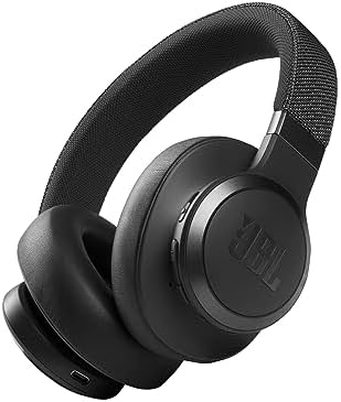 JBL Live 660NC - Wireless Over-Ear Noise Cancelling Headphones with Long Lasting Battery and Voice Assistant - Black, Medium