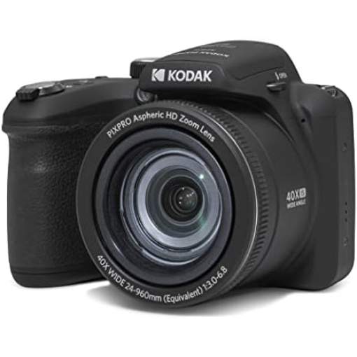 KODAK PIXPRO AZ405-BK 20MP Digital Camera 40X Optical Zoom 24mm Wide Angle Lens Optical Image Stabilization 1080P Full HD Video 3" LCD Vlogging Camera (Black)