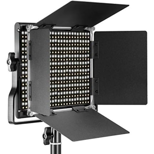 Neewer Professional Metal Bi-Color LED Video Light for Studio, YouTube, Product Photography, Video Shooting, Durable Metal Frame, Dimmable 660 Beads, with U Bracket and Barndoor, 3200-5600K, CRI 96+