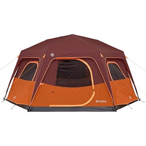 Outdoor Products 8 Person Instant Hexagon Tent with Built-in Lights