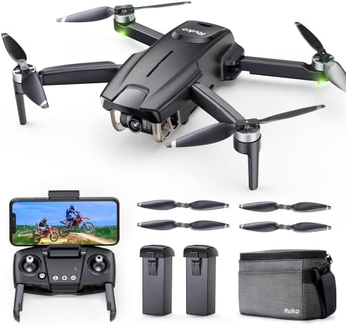 Ruko F11MINI Drones with Camera for Adults 4K, Under 250g, 2 Batteries 60 Min Flight Time, Foldable and Lightweight, 5GHz WiFi, GPS Auto Return, Follow Me, Waypoints, Points of Interest for Beginner