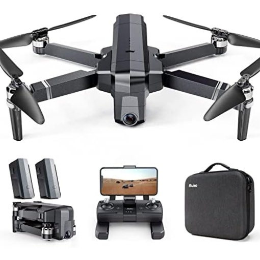 Ruko F11PRO Drones with Camera for Adults 4K UHD Camera 60 Mins Flight Time with GPS Auto Return Home Brushless Motor, Black (with Carrying Case)