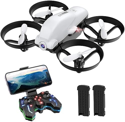 SIMREX X700 Drone with 720 HD Camera, WiFi FPV Live Video, 6-Axis RC Quadcopter, Altitude Hold & Headless Mode, Optical Flow Positioning, One Key Take Off/Land App Control with 360°Flip for Beginners