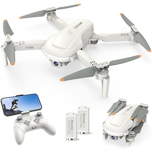 SOTAONE S450 Drone with Camera for Adults, 1080P HD FPV Drones for Kids with One Key Take Off/Land, Altitude Hold, Mini Foldable Drone with 2 Batteries, RC Quadcopter Toys Gifts for Beginners