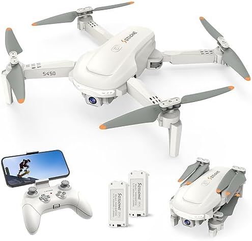 SOTAONE S450 Drone with Camera for Adults, 1080P HD FPV Drones for Kids with One Key Take Off/Land, Altitude Hold, Mini Foldable Drone with 2 Batteries, RC Quadcopter Toys Gifts for Beginners