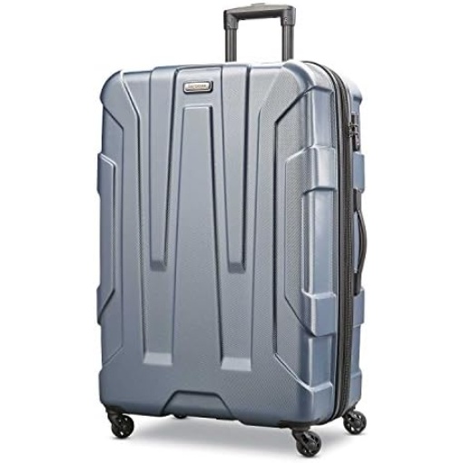 Samsonite Centric Hardside Expandable Luggage with Spinner Wheels, Blue Slate, Checked-Large 28-Inch