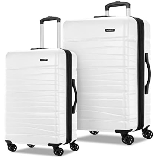 Samsonite Evolve SE Hardside Expandable Luggage with Spinners | Snow White | 2PC SET (Carry-on/Large)